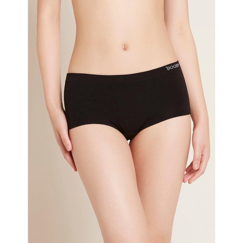 Boody Organic Bamboo 4-Pack Boyleg Brief Womens, Underwear Black