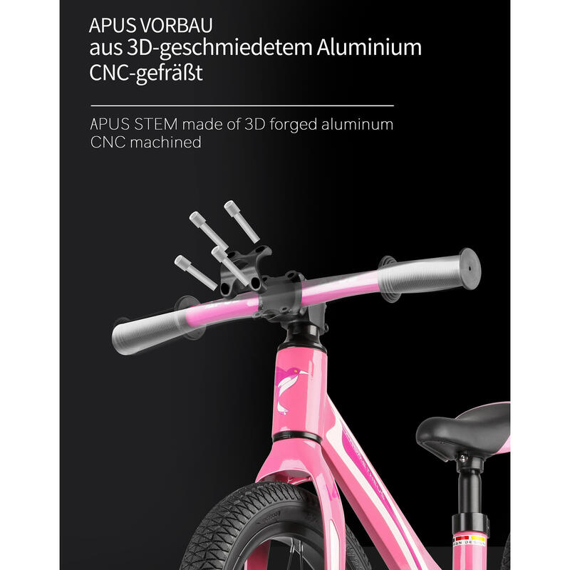 Laufrad ab 2-3 Jahre 14/12 Zoll Räder Kinderlaufrad Magnesiumrahmen Modell APUS