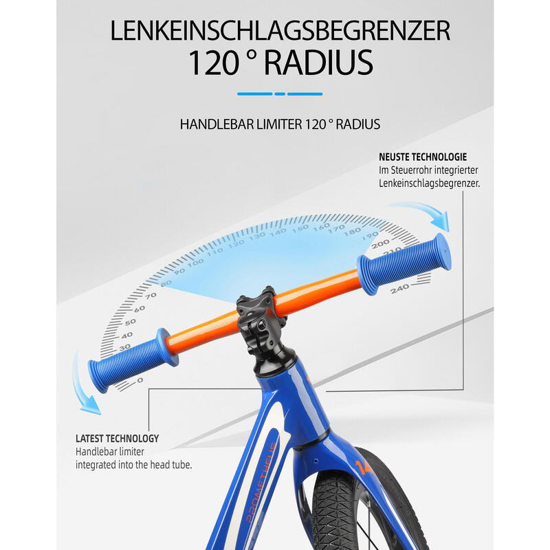 Loopfiets van 2-3 jaar 14/12 inch wielen Kinderloopfiets magnesium frame APUS