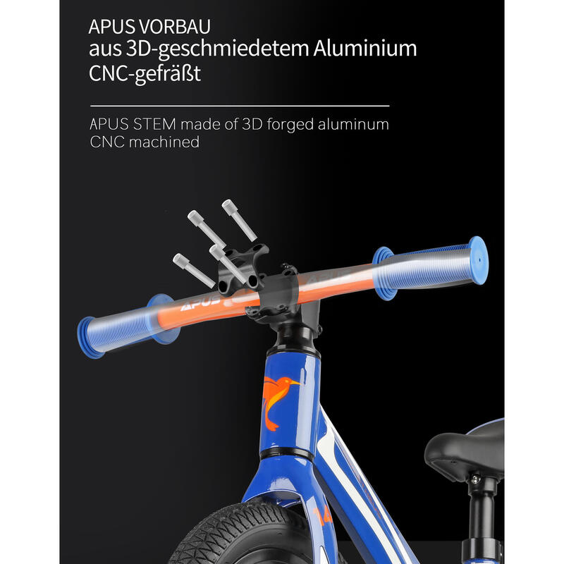 Loopfiets van 2-3 jaar 14/12 inch wielen Kinderloopfiets magnesium frame APUS
