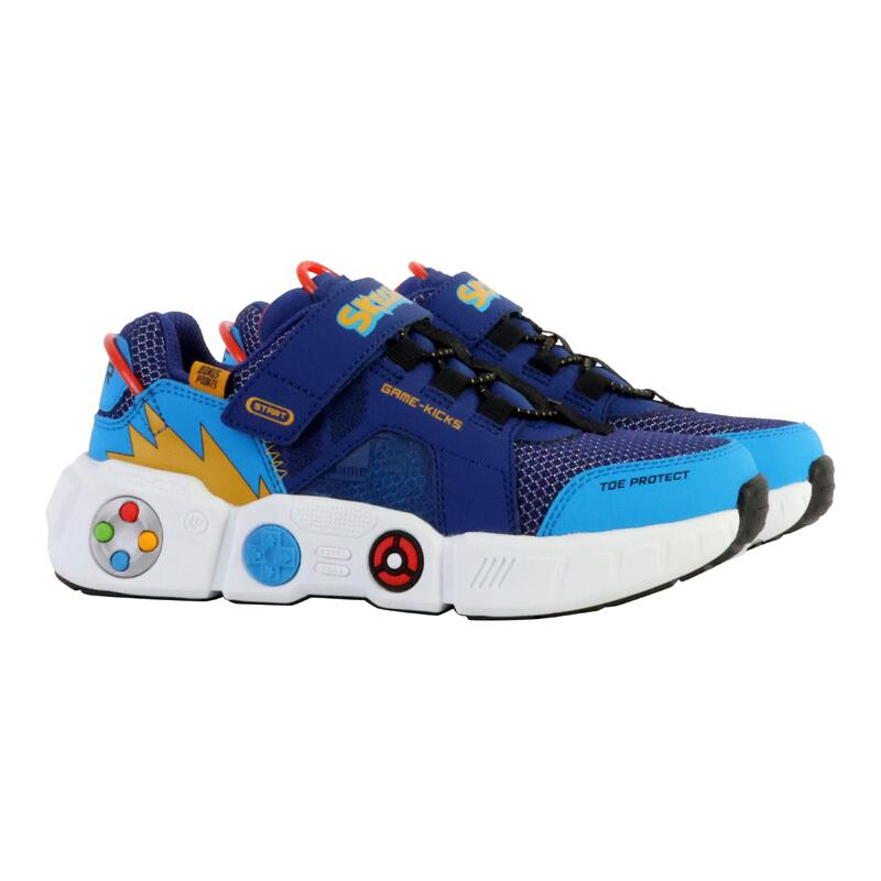 Basket Basse à Scratch Skechers Juniors Uno Lite-Worlo - Enfant