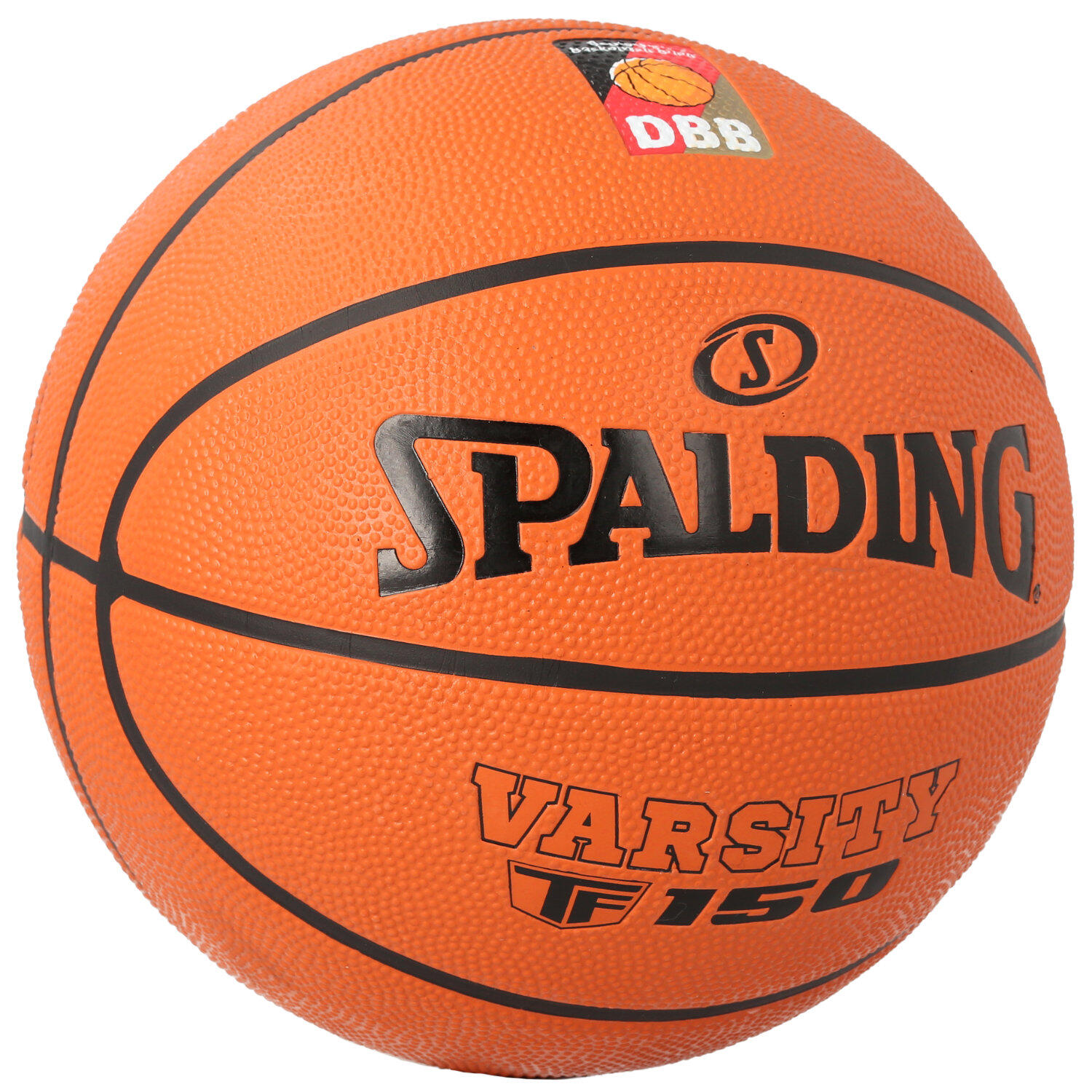 Balón de baloncesto interior y exterior Spalding Varsity TF-150 de goma Naranja 2/3