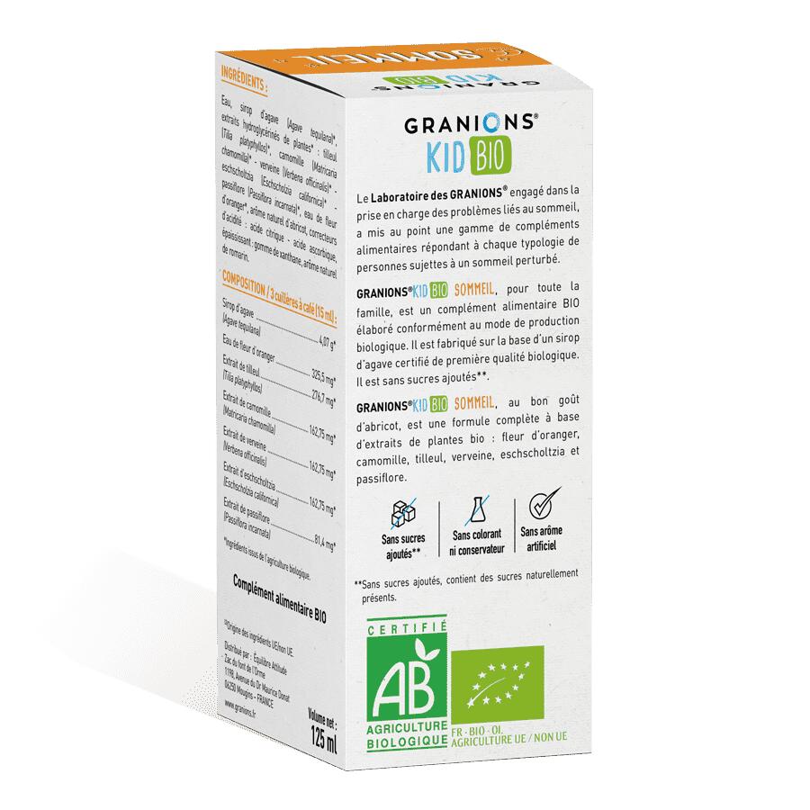 Kid Bio Sommeil - Sirop Aux Plantes Goût Abricot - 125 ml 4/7