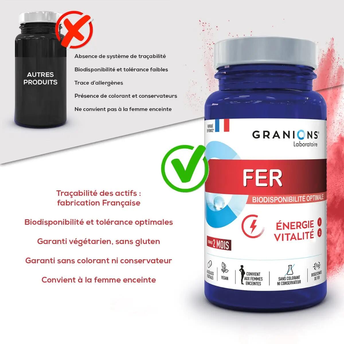 Fer 14 mg - 60 gélules 3/7