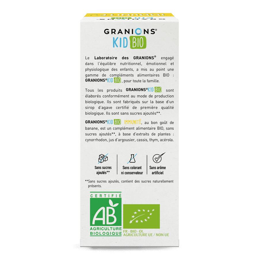 Kid Bio Immunité - Sirop Aux Plantes Goût Banane - 125 ml 2/3