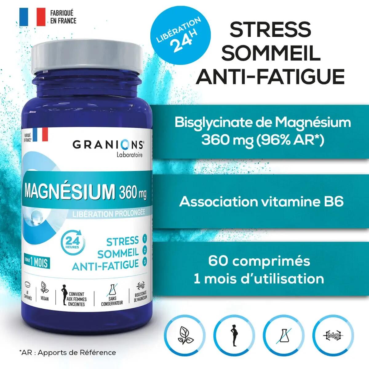 Magnésium 360 mg - 60 comprimés 2/6