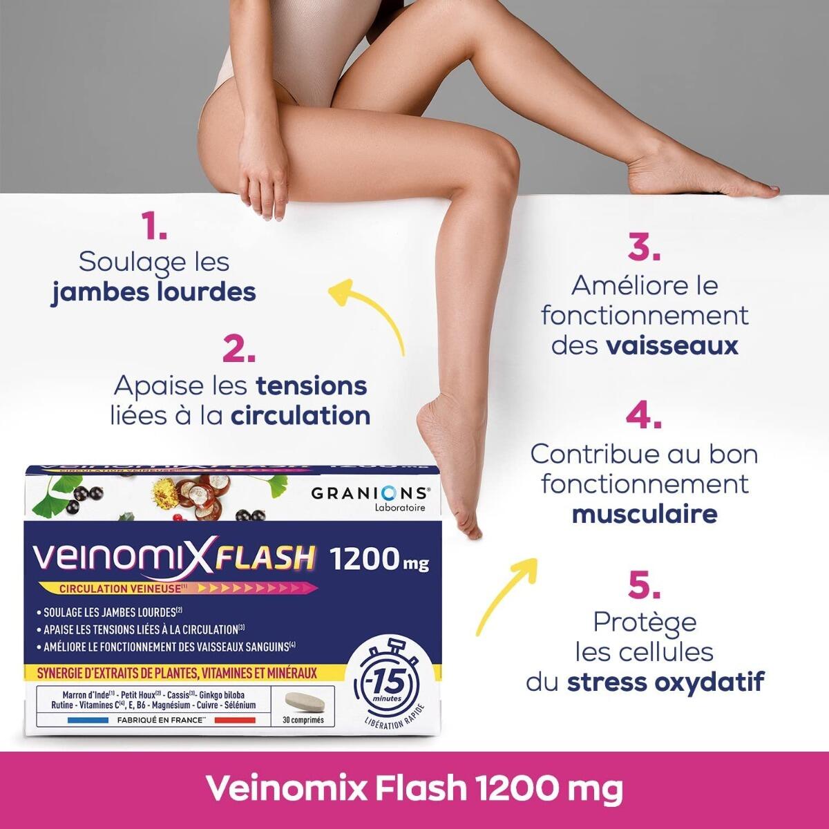 GRANIONS Veinomix Flash 1200 mg 2/6