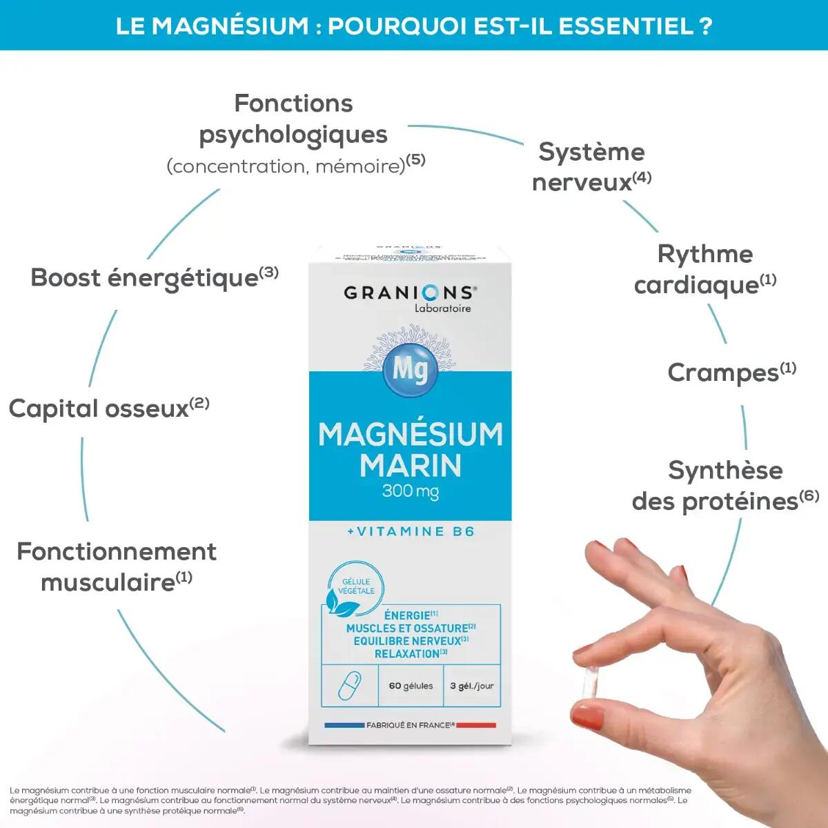 Magnésium Marin - 60 Gélules 5/7