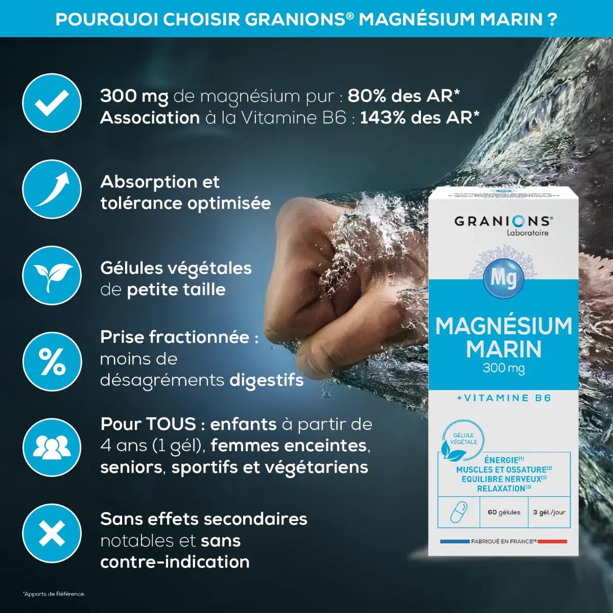 Magnésium Marin - 60 Gélules 4/7