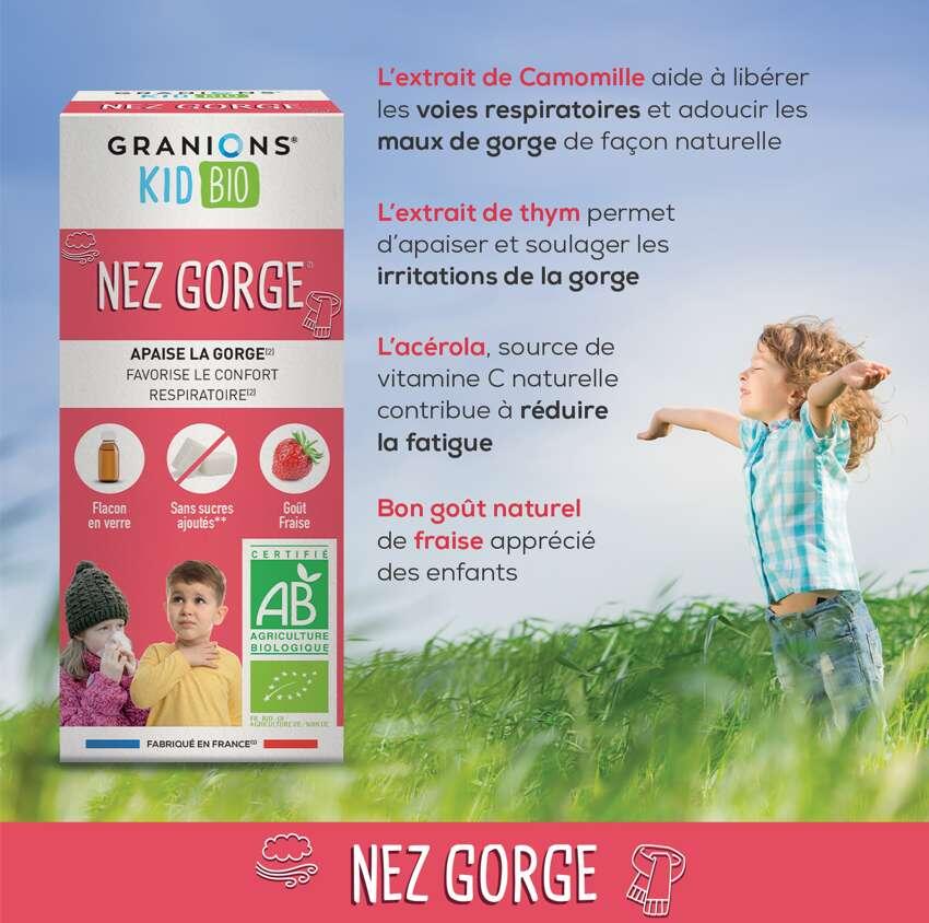 Kid Bio Nez Gorge - Sirop Aux Plantes Goût Fraise - 125 ml 5/6