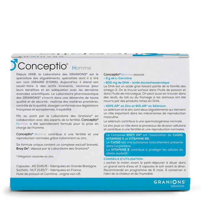 Conceptio Homme - 90 capsules + 30 sachets 2/7