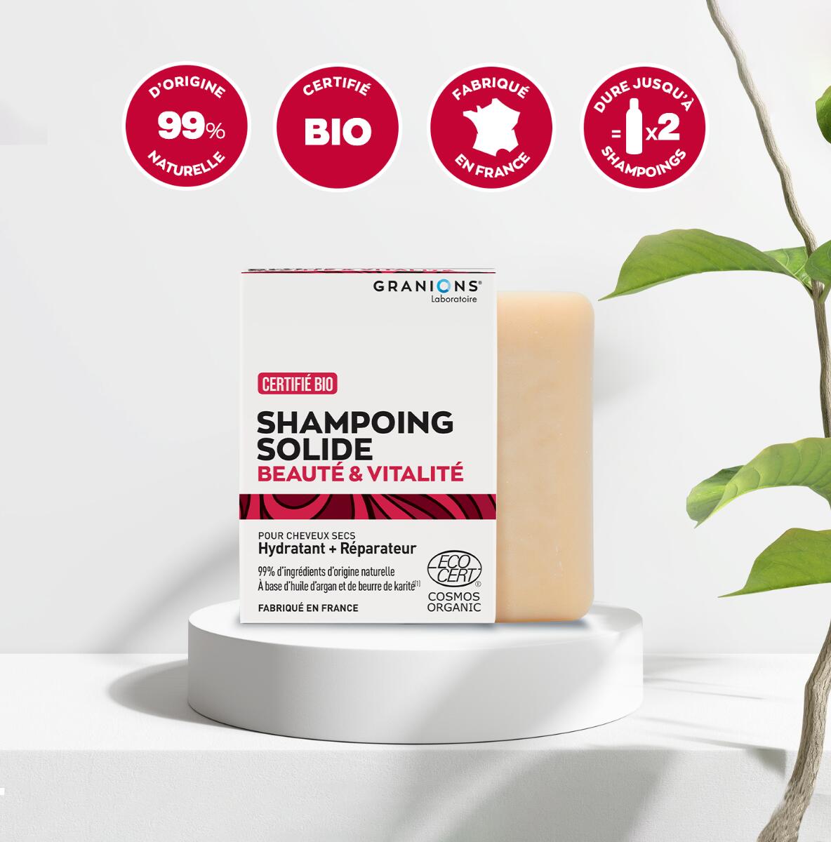 Shampoing Solide Bio - Beauté & Vitalité - 80 g 4/6