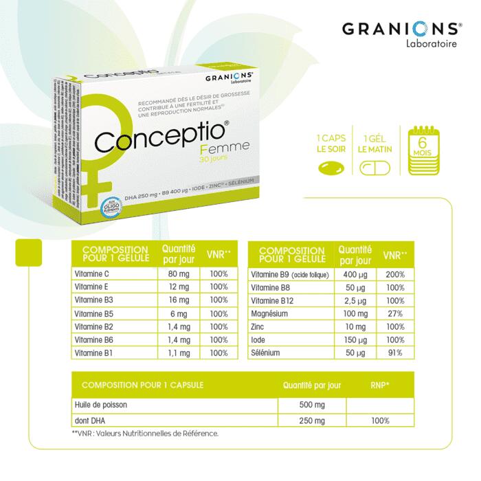Conceptio Femme - 30 capsules + 30 gélules 4/7