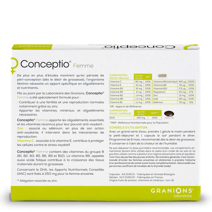Conceptio Femme - 30 capsules + 30 gélules 2/7