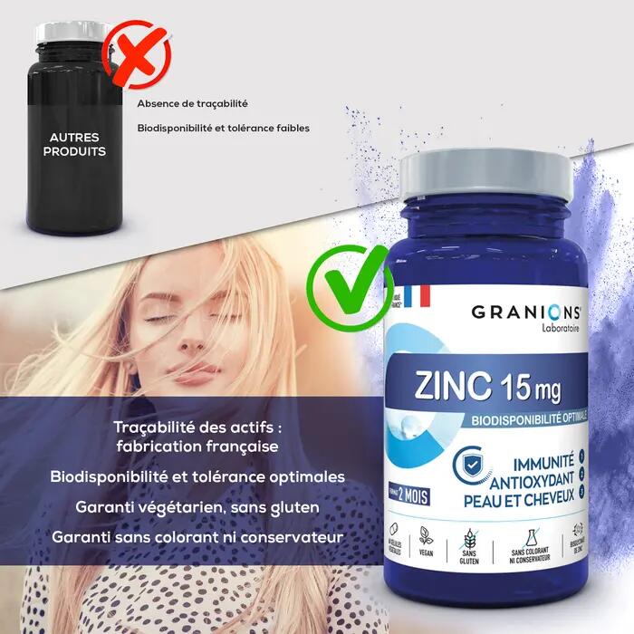 Zinc Bisglycinate 15 mg 60 capsule vegetale 5/7