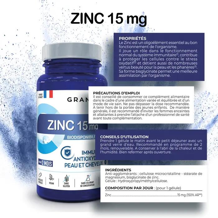 Zinc Bisglycinate 15 mg 60 capsule vegetale 2/7