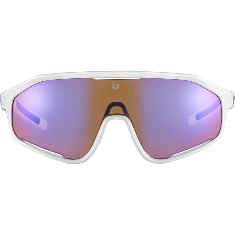 Sportbrille Shifter Brown Blue Cat 3 white shiny