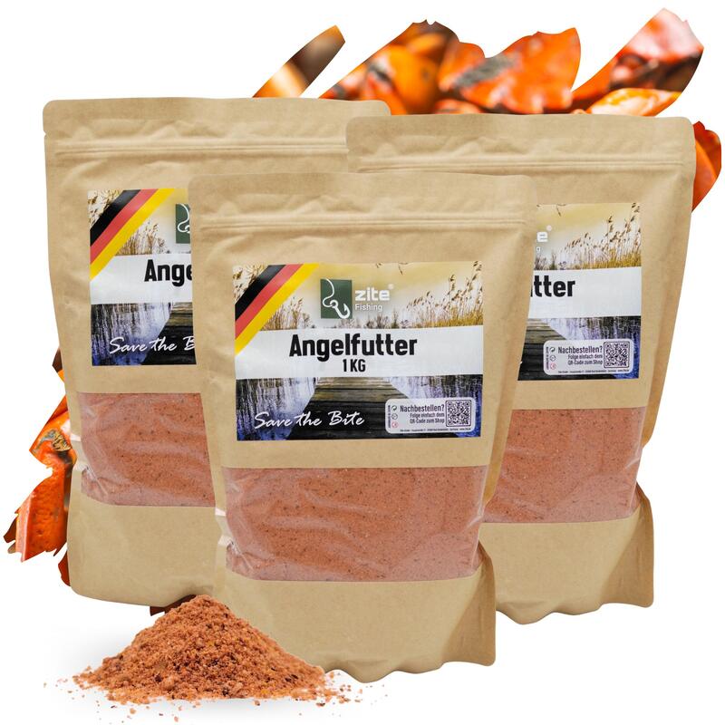 Grundfutter 3x1 kg Powerbait Angelfutter verführerisches Monster Crab Aroma