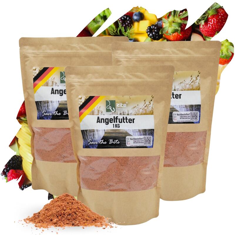 Grundfutter 3x1 kg Powerbait Angelfutter verführerisches Tutti Frutti Aroma