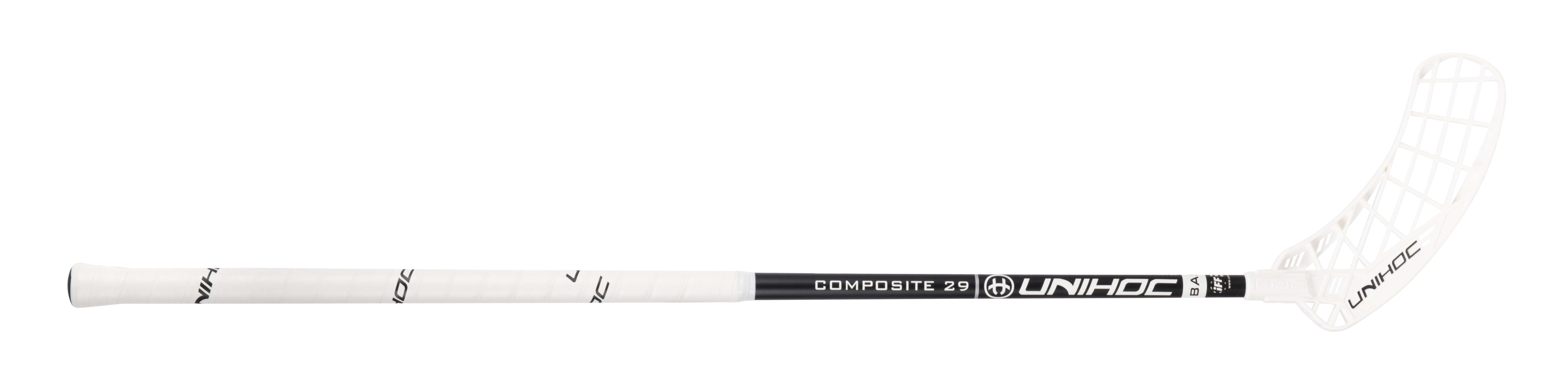 UNIHOC Florbalová hůl Epic Composite 29 White/Black, levá