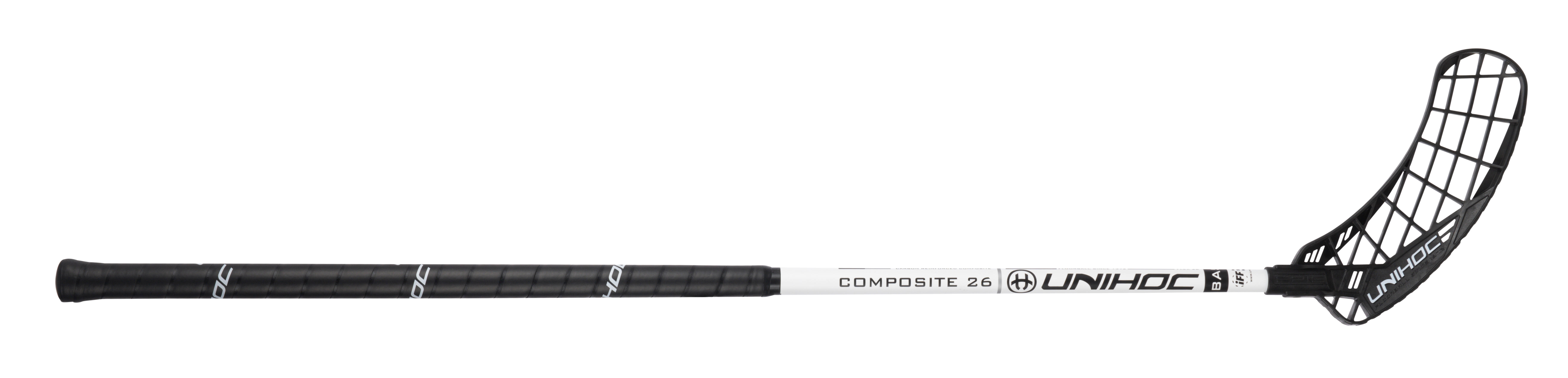 UNIHOC Florbalová hůl Epic Composite 26 Black/White, pravá