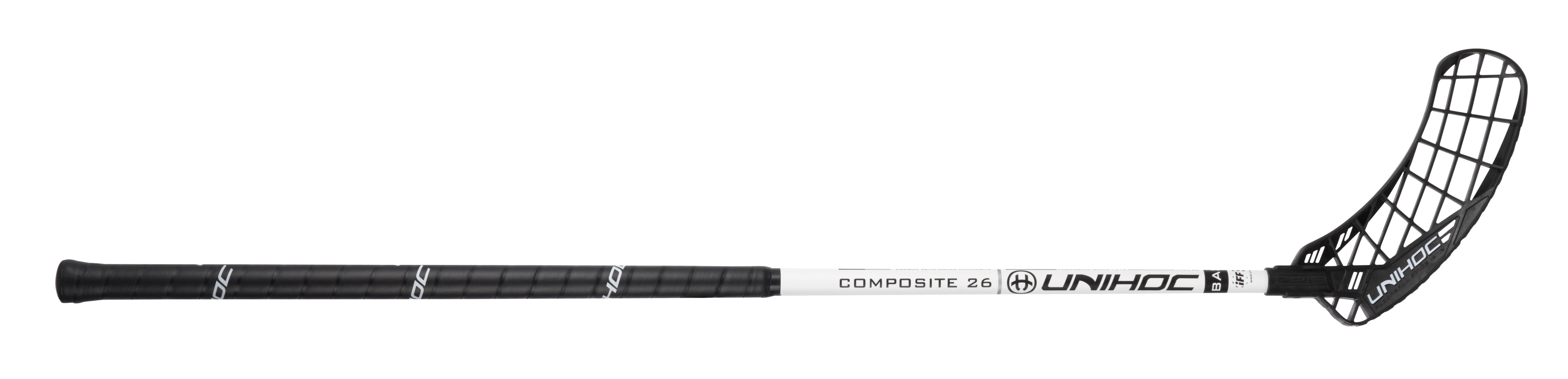 UNIHOC Florbalová hůl Epic Composite 26 Black/White, pravá
