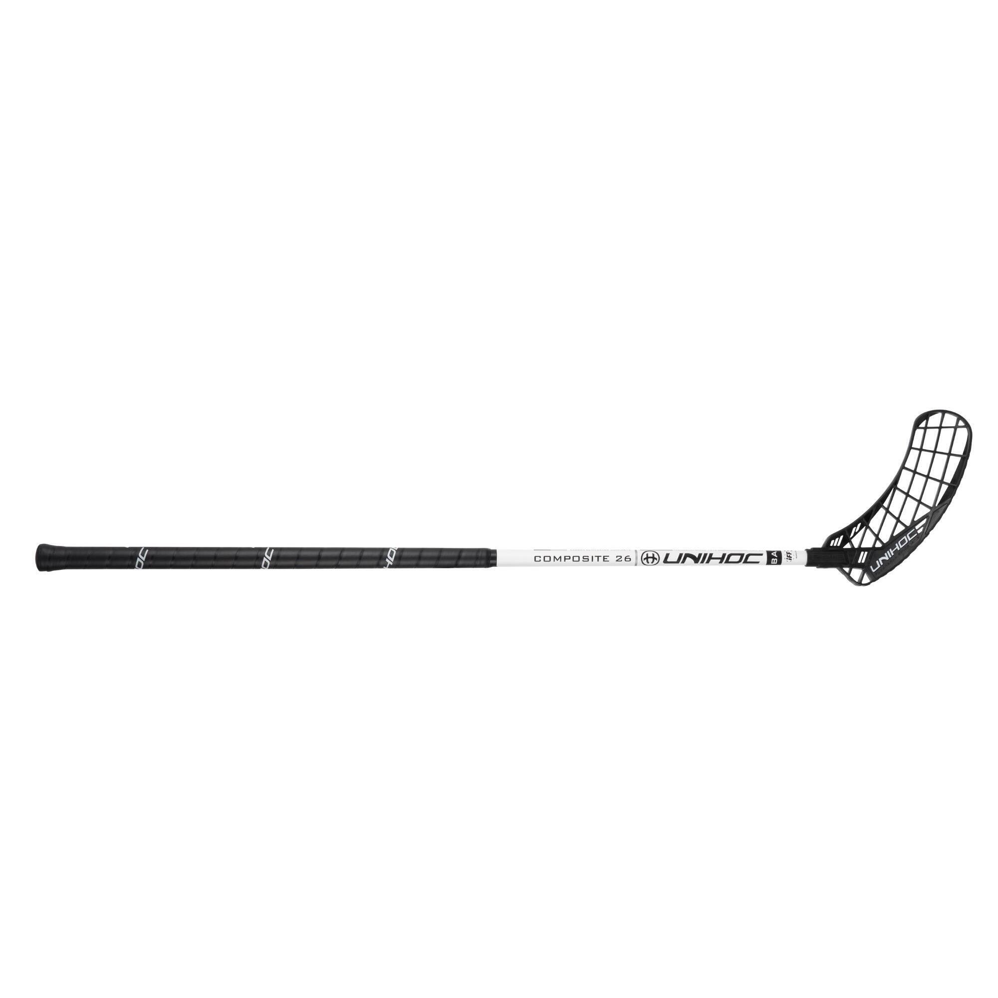 UNIHOC Florbalová hůl Epic Composite 26 Black/White, pravá