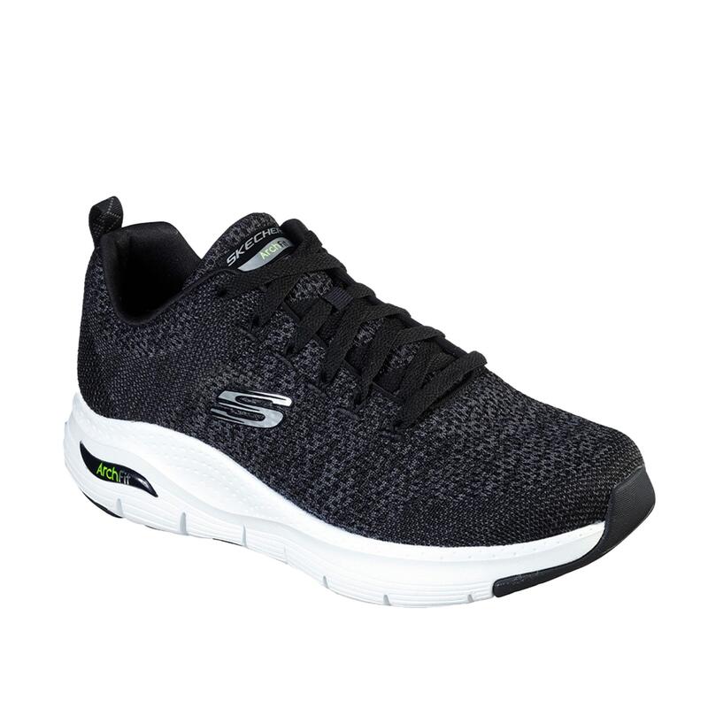 Zapatillas Deportivas Caminar Hombre Skechers 232041_BKW Negras con Cordones