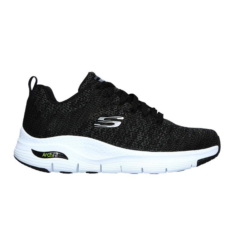 Zapatillas Deportivas Caminar Hombre Skechers 232041_BKW Negras con Cordones