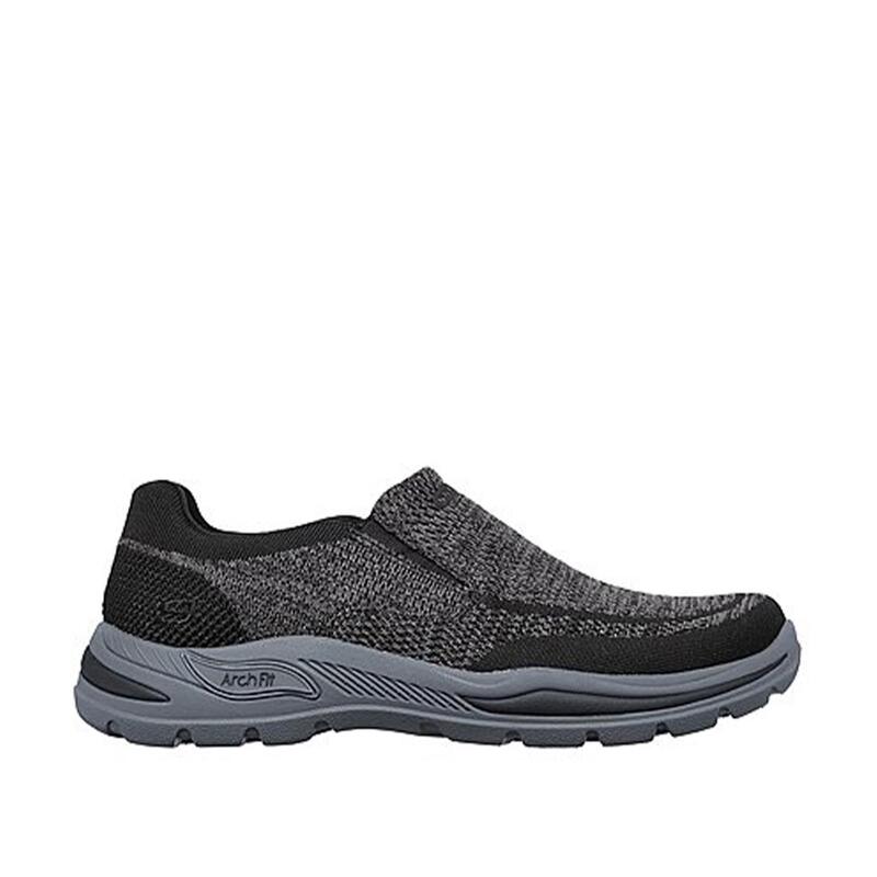 Zapatillas Deportivas Caminar Hombre Skechers 204495_BLK Negras sin Cordones