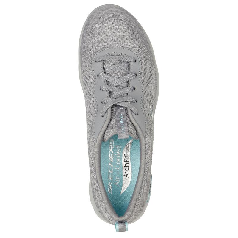 Zapatillas Deportivas Caminar Mujer Skechers 104272_GRY Grises con Cordones