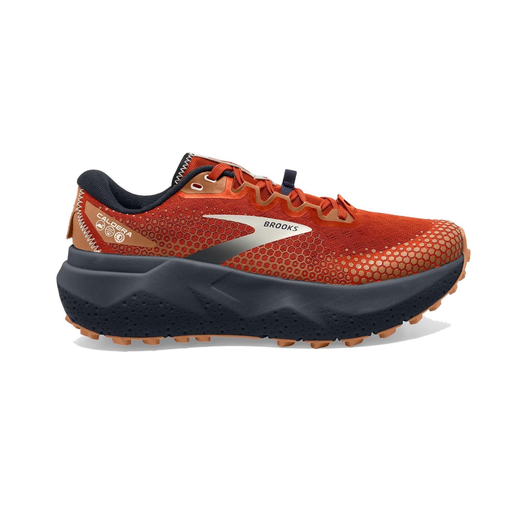 Orange brooks sale running shoes