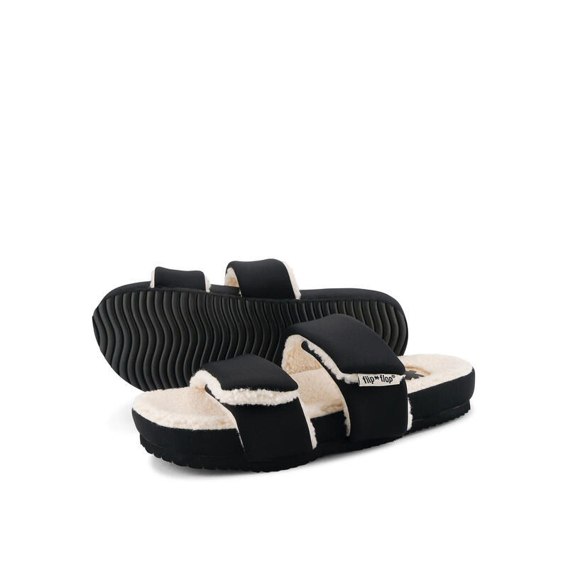 Damen flip*flop double*strap paddy Slides Schwarz