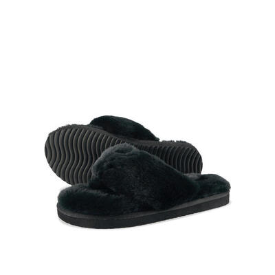 Damen flip*flop original*fur 2 Sandalen Schwarz