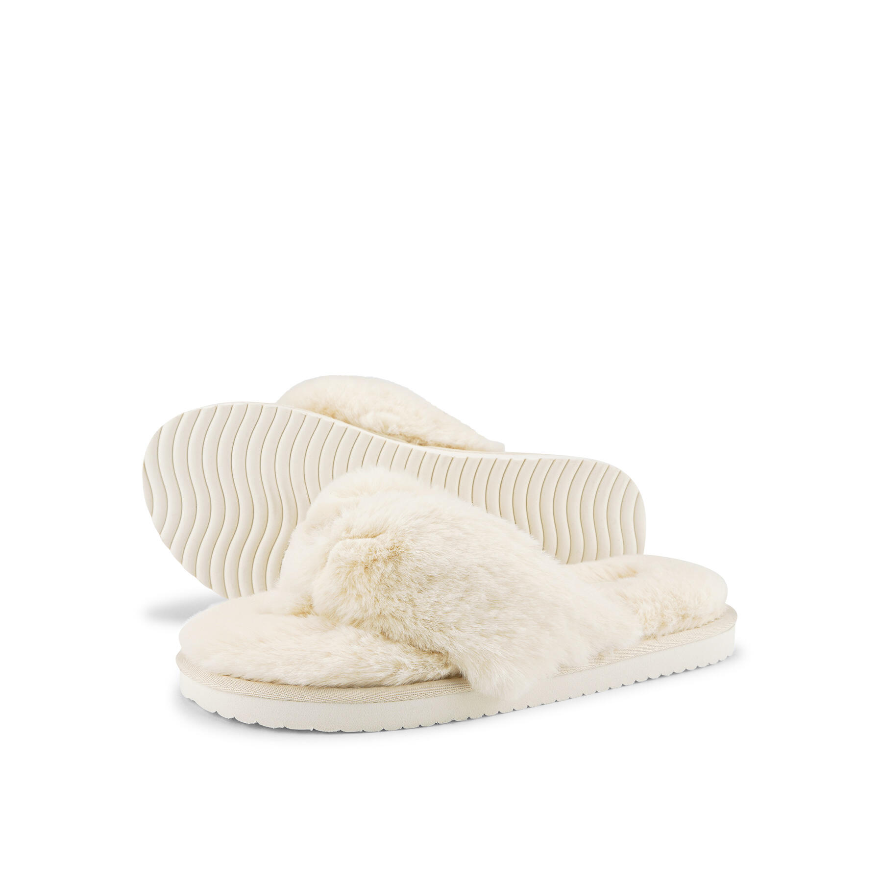 Flip Flop - Femme Original*fur 2 Sandales Blanc Perle - Sandales - Blanc - 42 - Decathlon