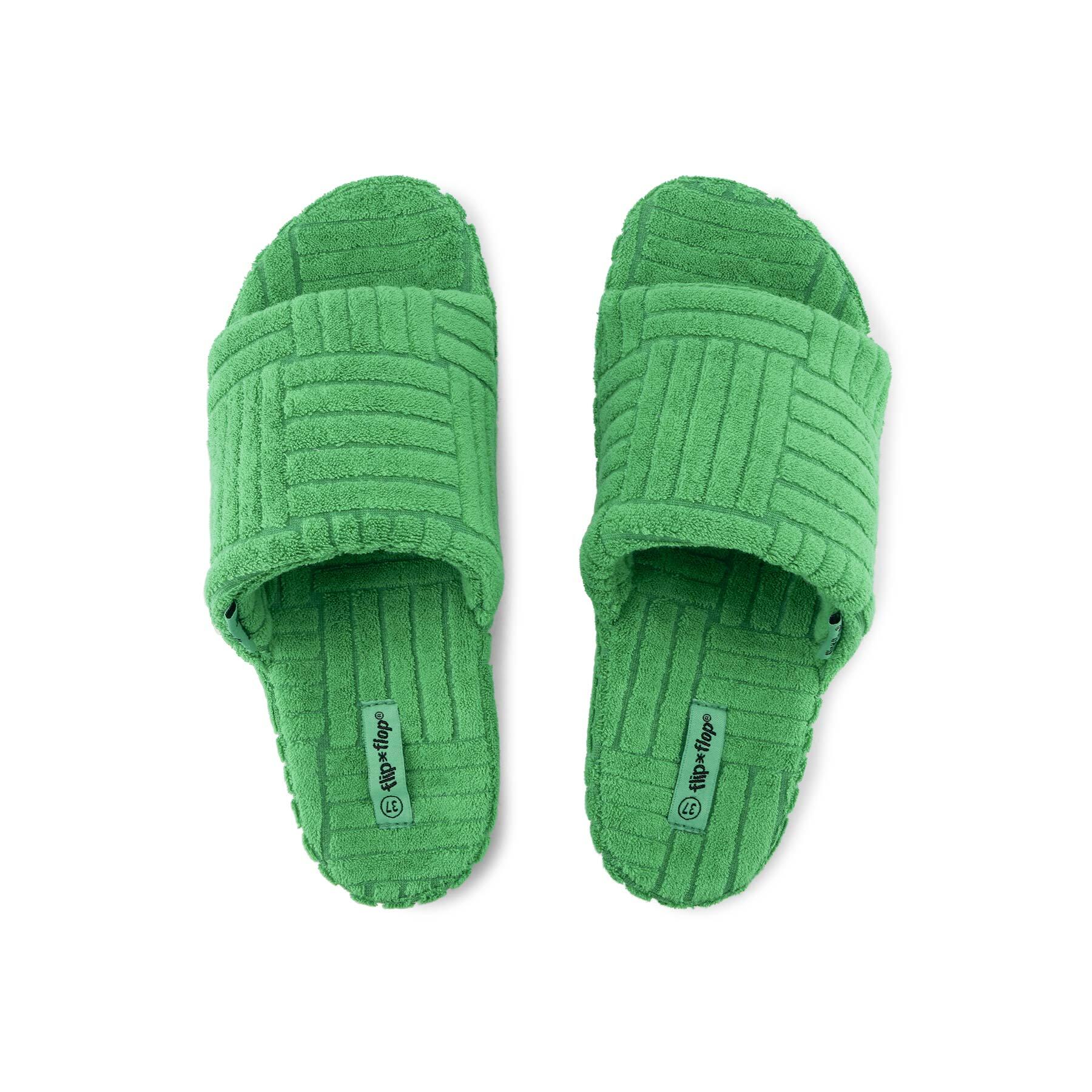 Femme home*frottee Slides Vert émeraude 3/3