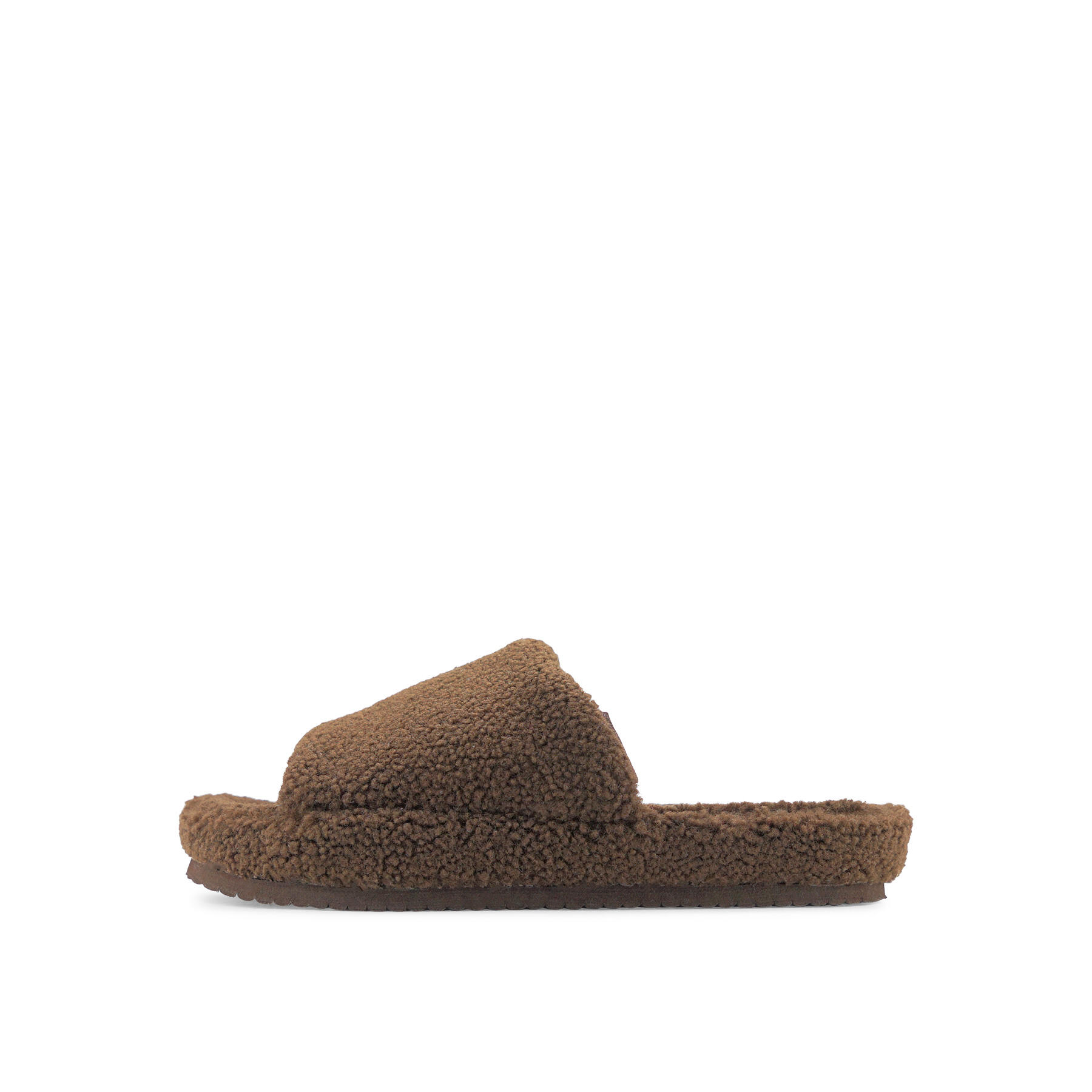 Femme home*slide teddy Slides Marron 2/3