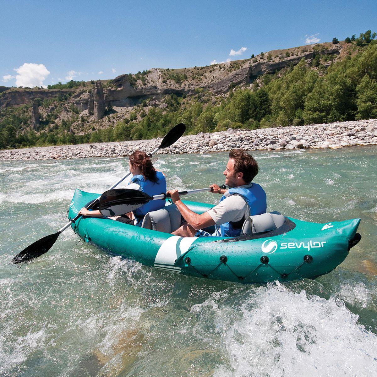 Kayak Gonflable Sevylor Tahaa 2 Places – Bleu – Avec Réparation – Neuf