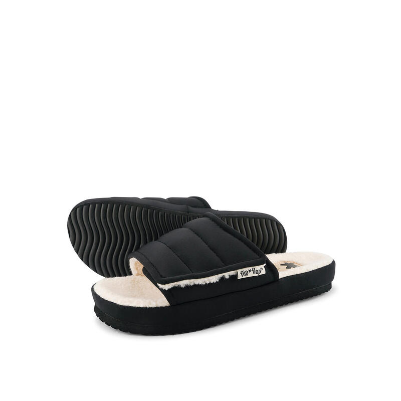 Damen flip*flop slide*velcro paddy Slides Schwarz