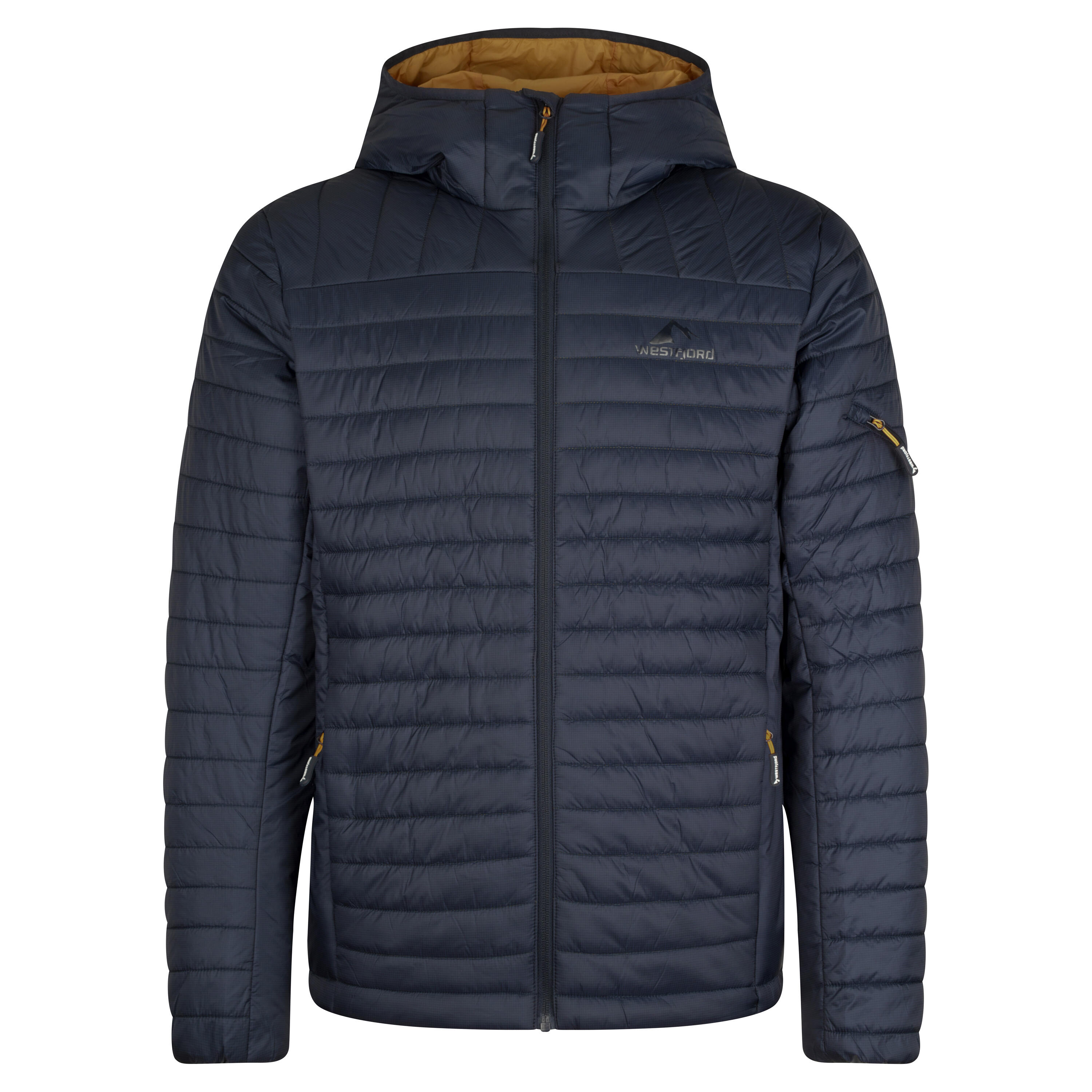 HEKLA men's lightweight quilted jacket navy blue/bronze