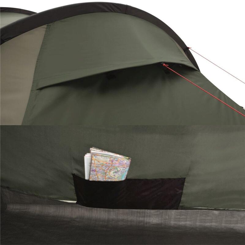Campingzelt für 4 Personen - einfacher Aufbau in 15 Minuten - Magnetar 400 grün