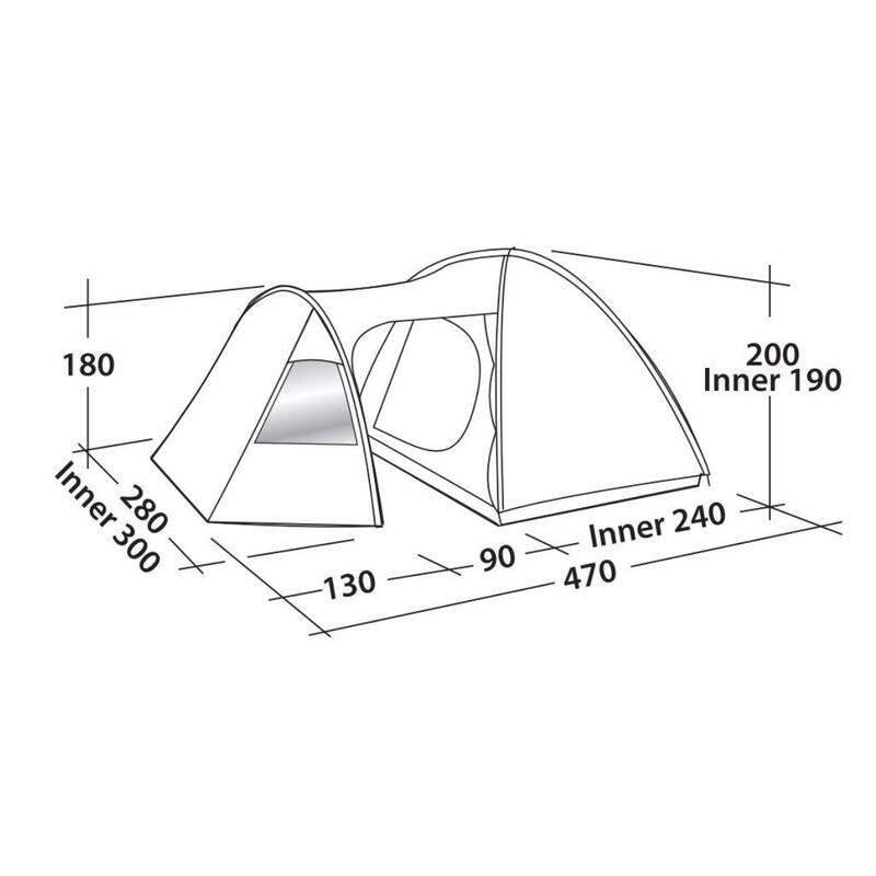 Tente pour 5 personnes - Eclipse 500 - 100% polyester respirant