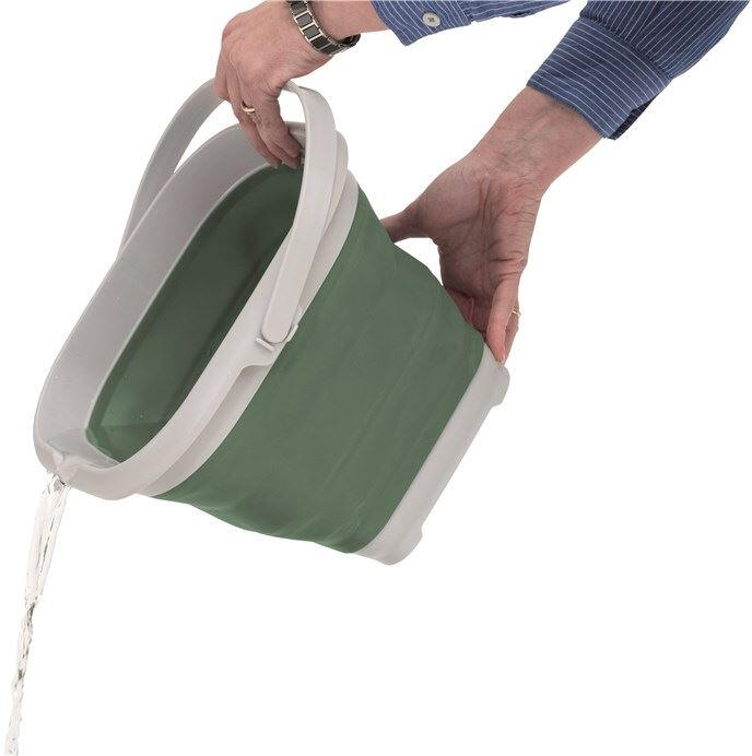 Wiadro Outwell Collaps Bucket Square w/lid - shadow green 5/6