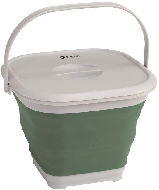 Outwell 651121 Collaps Bucket Square W/Lid Shadow Green 1/5