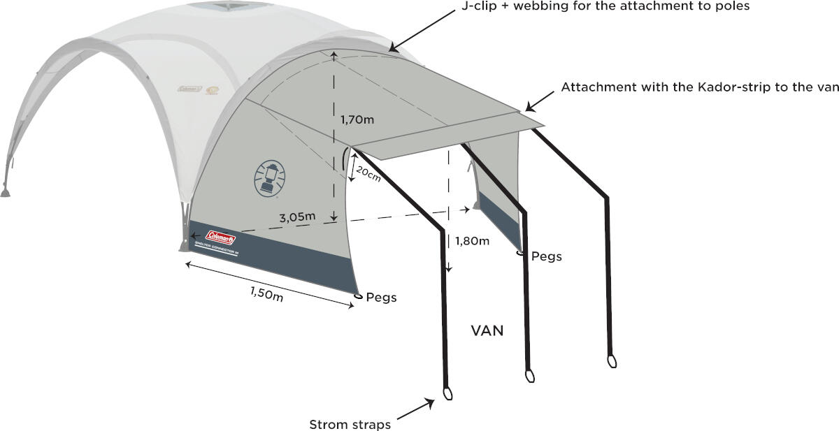 Buszelt Event Shelter Driveaway Connector L 3/6