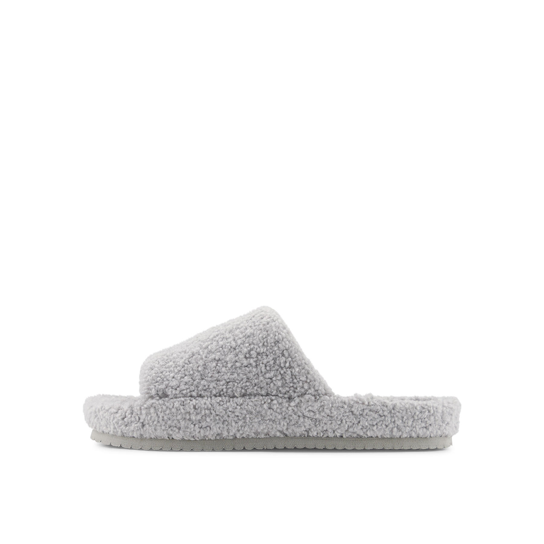 Femme home*slide teddy Slides Gris clair 2/3