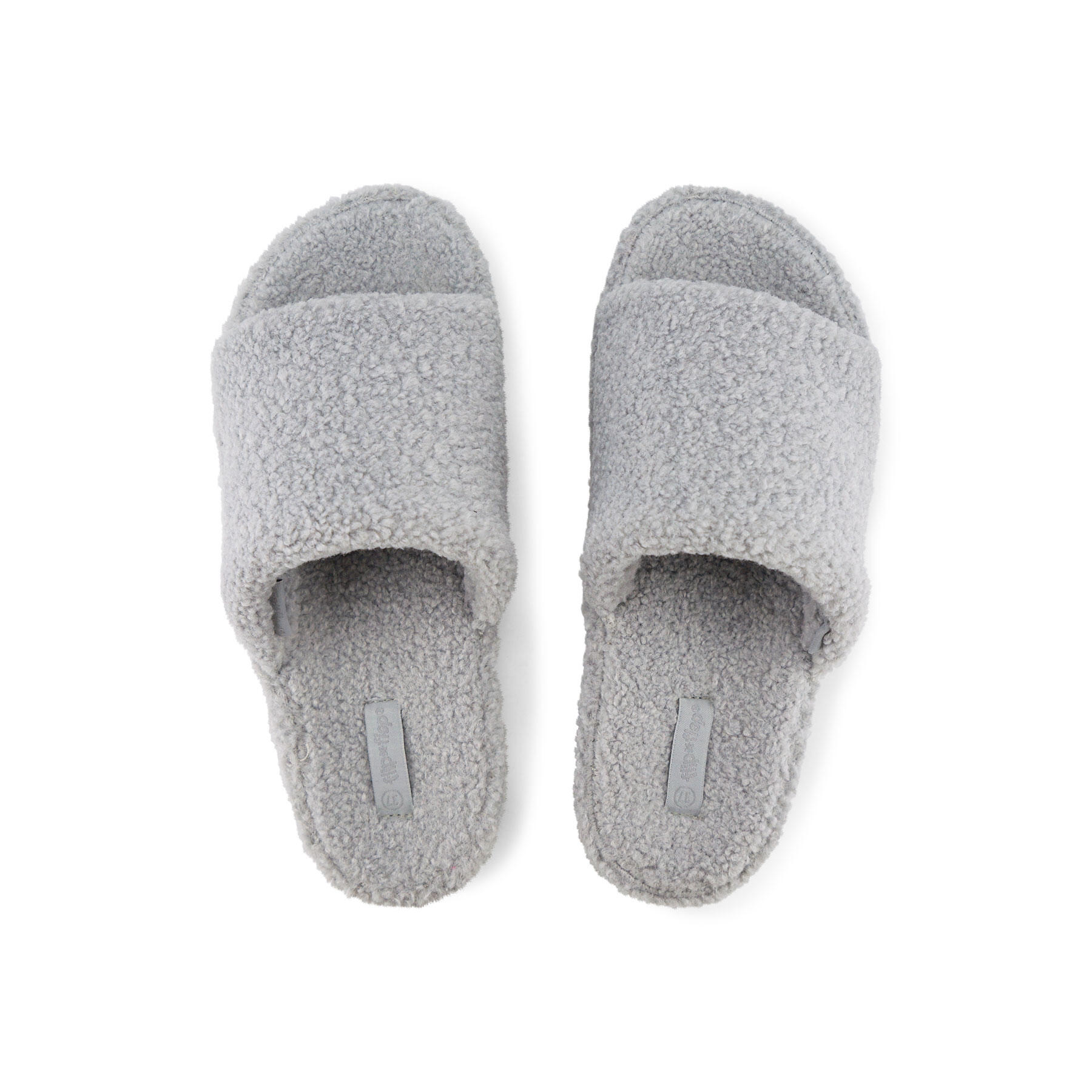 Femme home*slide teddy Slides Gris clair 3/3