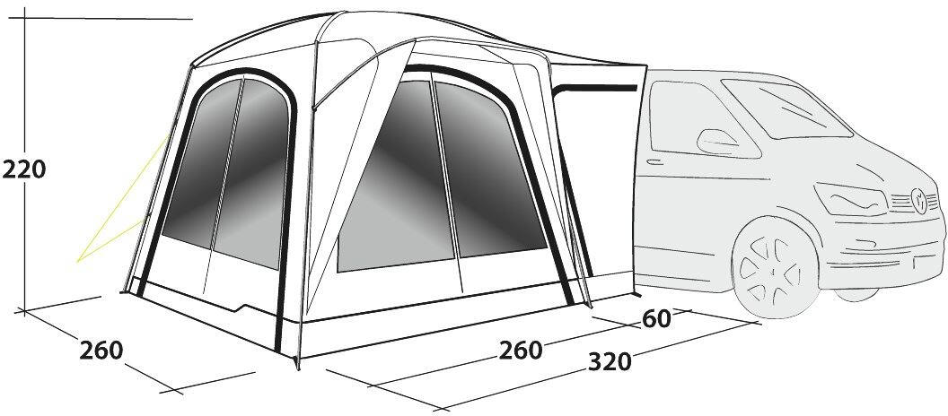 Outwell 111348 Vehicle Awning Milestone Lux 5/7