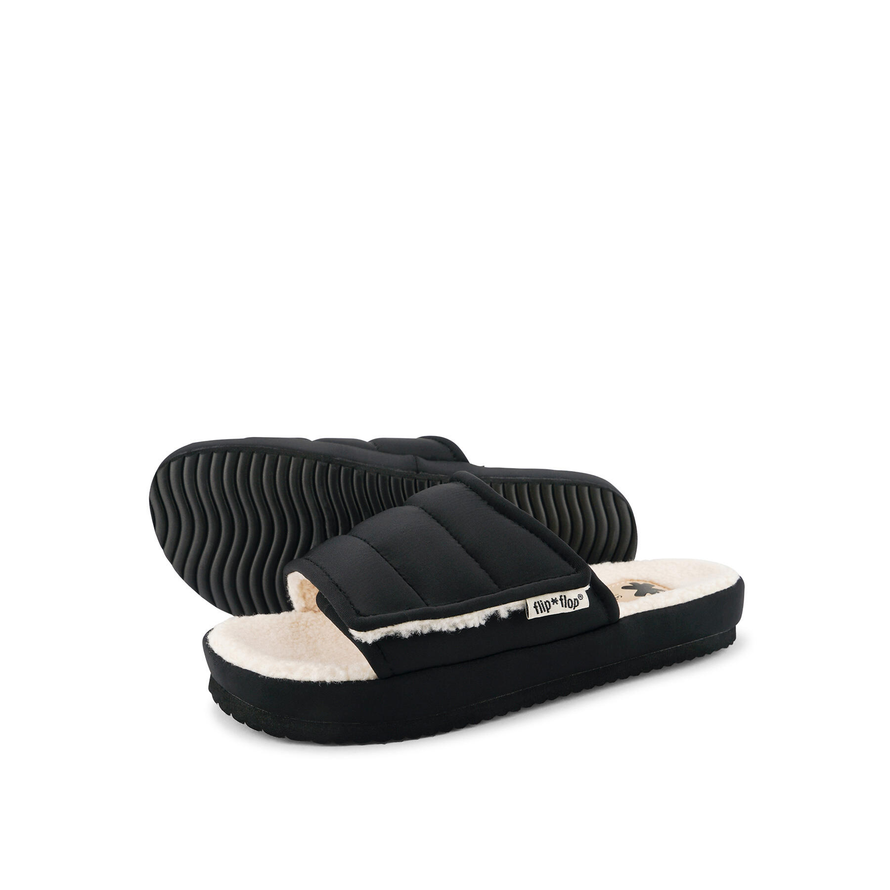 Flip Flop - Femme Slide*velcro Paddy Slides Noir - Sandales - Noir - Decathlon
