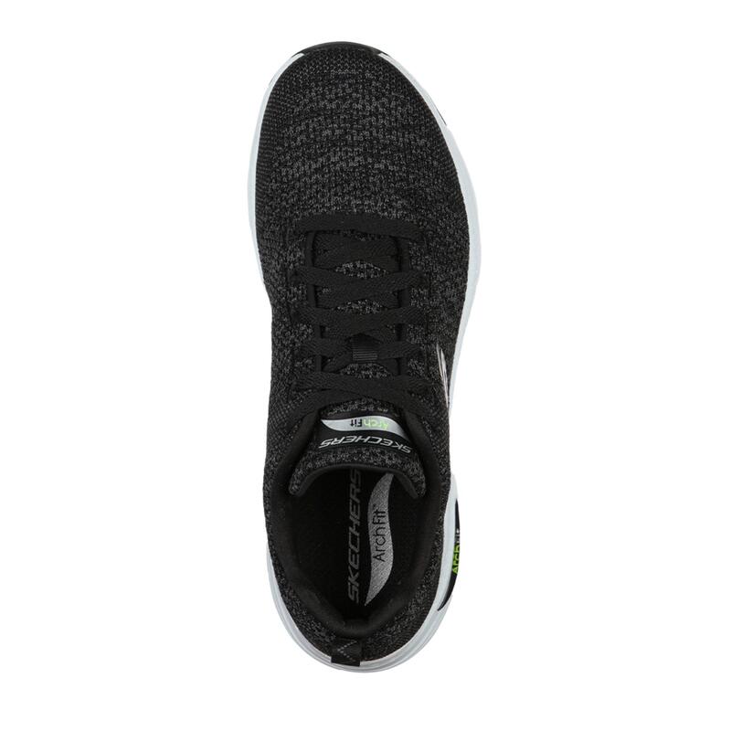 Zapatillas Deportivas Caminar Hombre Skechers 232041_BKW Negras con Cordones